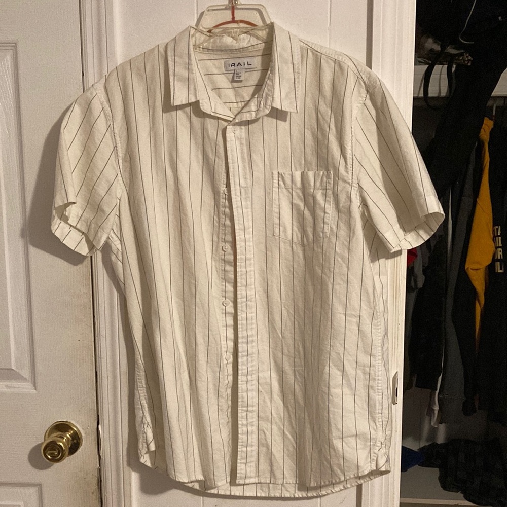 Short sleeve button down top